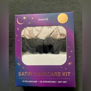 Mend Satin Haircare Kit Pillowcase and Scrunchies Standard Size - New In Box!